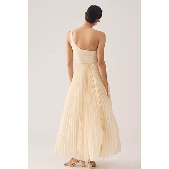 New Anthropologie Forever That Girl One-Shoulder Pleated Dress Size Small - Picture 2 of 16